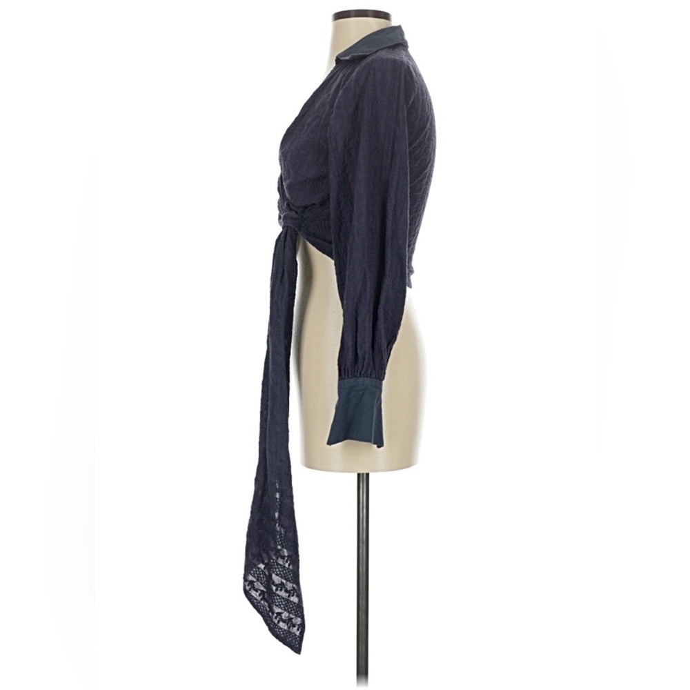 Elliatt Deep Blue Wrap Blouse - Picture 3 of 4